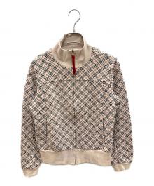 BURBERRY BLUE LABEL（バーバリー ブルー レーベル）の古着「ノバチェックジップジャケット　デザイナーズインポート」｜ベージュ