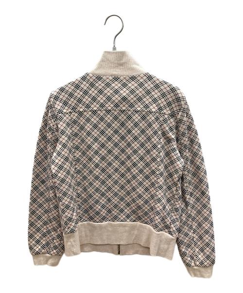 BURBERRY BLUE LABEL（バーバリー ブルー レーベル）BURBERRY BLUE LABEL (バーバリー ブルー レーベル) ノバチェックジップジャケット　デザイナーズインポート ベージュ サイズ:38の古着・服飾アイテム