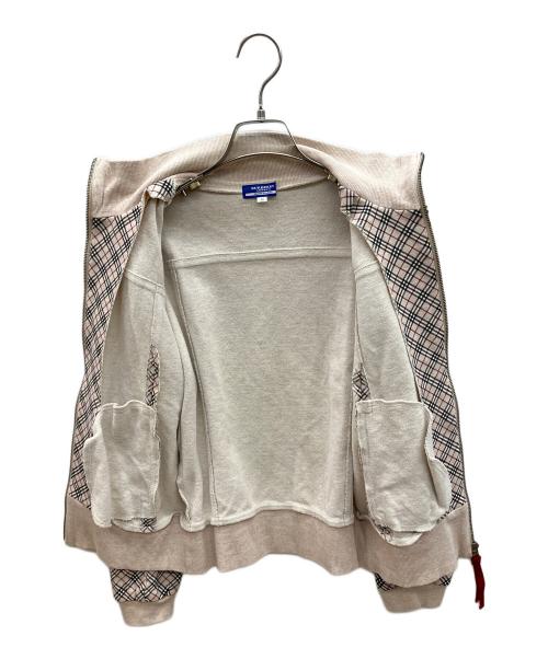 BURBERRY BLUE LABEL（バーバリー ブルー レーベル）BURBERRY BLUE LABEL (バーバリー ブルー レーベル) ノバチェックジップジャケット　デザイナーズインポート ベージュ サイズ:38の古着・服飾アイテム