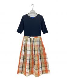 BLUE LABEL CRESTBRIDGE（ブルーレーベルクレストブリッジ）の古着「半袖ワンピース」｜ネイビー
