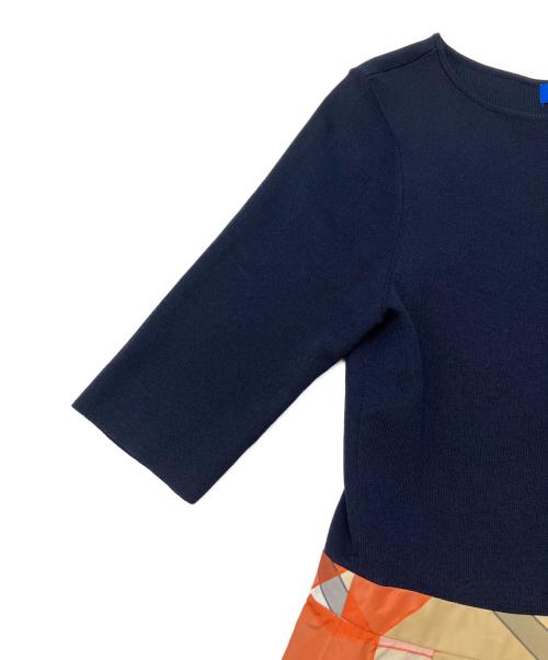 BLUE LABEL CRESTBRIDGE（ブルーレーベルクレストブリッジ）BLUE LABEL CRESTBRIDGE (ブルーレーベルクレストブリッジ) 半袖ワンピース ネイビー サイズ:38の古着・服飾アイテム