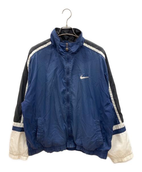 NIKE（ナイキ）NIKE (ナイキ) 90sウインドブレーカー　白タグ　古着 ブルー×ホワイト サイズ:XLの古着・服飾アイテム