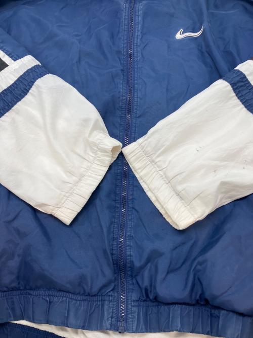 NIKE（ナイキ）NIKE (ナイキ) 90sウインドブレーカー　白タグ　古着 ブルー×ホワイト サイズ:XLの古着・服飾アイテム