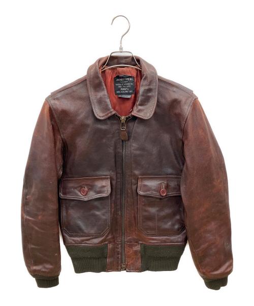 FIRST（ファースト）FIRST (ファースト) G-1フライトレザージャケット　U.S.NAVY ブラウン サイズ:38の古着・服飾アイテム