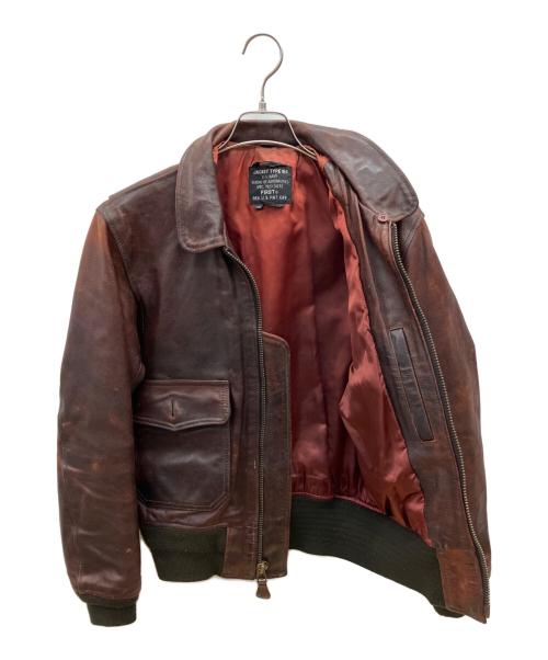 FIRST（ファースト）FIRST (ファースト) G-1フライトレザージャケット　U.S.NAVY ブラウン サイズ:38の古着・服飾アイテム