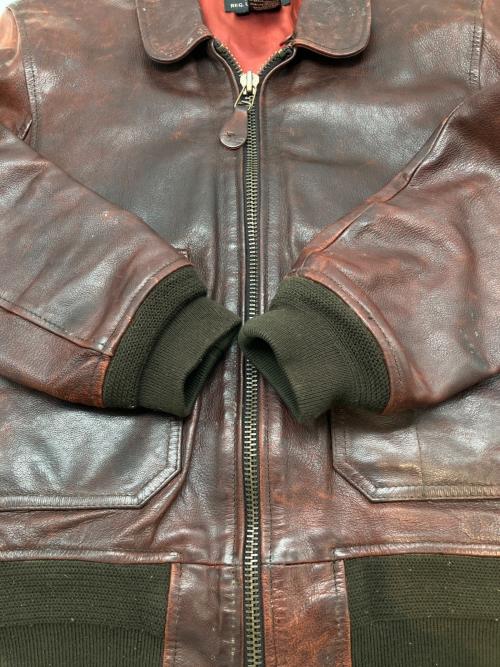 FIRST（ファースト）FIRST (ファースト) G-1フライトレザージャケット　U.S.NAVY ブラウン サイズ:38の古着・服飾アイテム