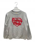 HUMAN MADEヒューマンメイド）の古着「HEART KNIT SWEATER　24AW」｜グレー