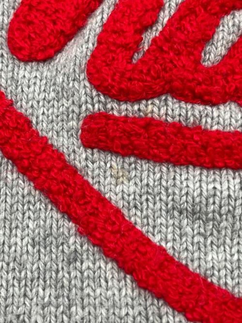 HUMAN MADE（ヒューマンメイド）HUMAN MADE (ヒューマンメイド) HEART KNIT SWEATER　24AW グレー サイズ:Lの古着・服飾アイテム