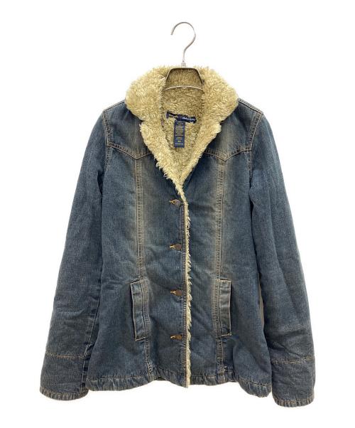 Abercrombie & Fitch（アバクロンビー アンド フィッチ）Abercrombie & Fitch (アバクロンビー アンド フィッチ) 襟ボアデニムジャケット　Y2K インディゴ サイズ:XSの古着・服飾アイテム