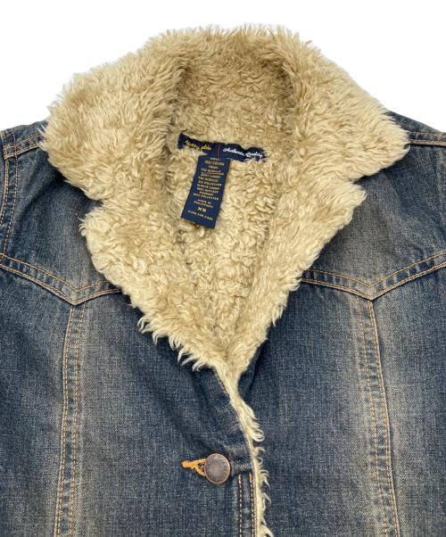 Abercrombie & Fitch（アバクロンビー アンド フィッチ）Abercrombie & Fitch (アバクロンビー アンド フィッチ) 襟ボアデニムジャケット　Y2K インディゴ サイズ:XSの古着・服飾アイテム