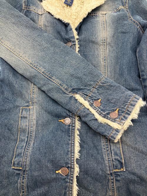 Abercrombie & Fitch（アバクロンビー アンド フィッチ）Abercrombie & Fitch (アバクロンビー アンド フィッチ) 襟ボアデニムジャケット　Y2K インディゴ サイズ:XSの古着・服飾アイテム