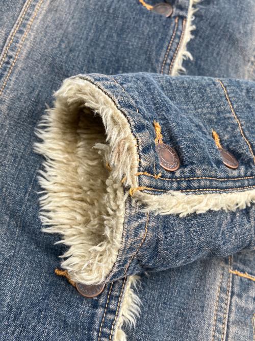 Abercrombie & Fitch（アバクロンビー アンド フィッチ）Abercrombie & Fitch (アバクロンビー アンド フィッチ) 襟ボアデニムジャケット　Y2K インディゴ サイズ:XSの古着・服飾アイテム