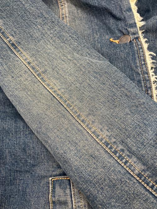 Abercrombie & Fitch（アバクロンビー アンド フィッチ）Abercrombie & Fitch (アバクロンビー アンド フィッチ) 襟ボアデニムジャケット　Y2K インディゴ サイズ:XSの古着・服飾アイテム