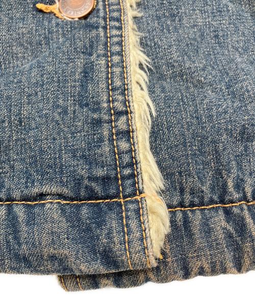 Abercrombie & Fitch（アバクロンビー アンド フィッチ）Abercrombie & Fitch (アバクロンビー アンド フィッチ) 襟ボアデニムジャケット　Y2K インディゴ サイズ:XSの古着・服飾アイテム