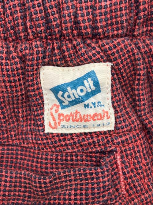 Schott（ショット）Schott (ショット) ハーフパンツ　ヴィンテージアメカジ レッド サイズ:Lの古着・服飾アイテム