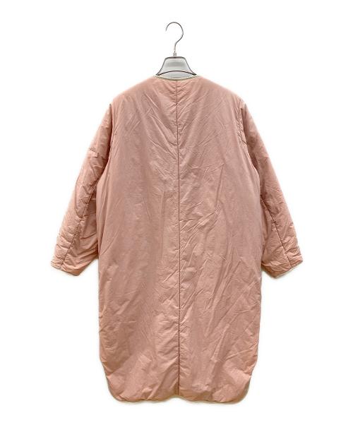mite FABRICA（ミーテファブリカ）mite FABRICA (ミーテファブリカ) 中綿コート ピンク×ホワイト サイズ:38の古着・服飾アイテム
