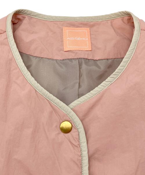 mite FABRICA（ミーテファブリカ）mite FABRICA (ミーテファブリカ) 中綿コート ピンク×ホワイト サイズ:38の古着・服飾アイテム