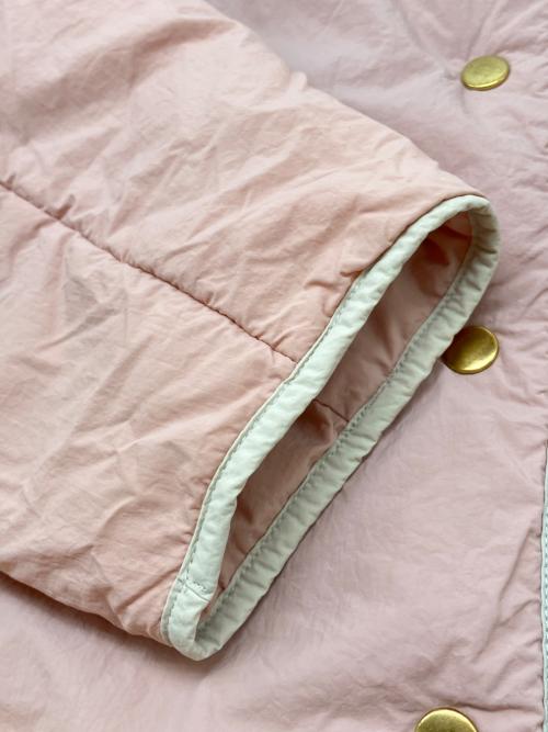 mite FABRICA（ミーテファブリカ）mite FABRICA (ミーテファブリカ) 中綿コート ピンク×ホワイト サイズ:38の古着・服飾アイテム