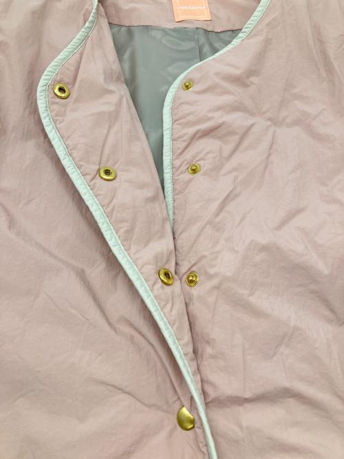 mite FABRICA（ミーテファブリカ）mite FABRICA (ミーテファブリカ) 中綿コート ピンク×ホワイト サイズ:38の古着・服飾アイテム