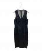 POLO RALPH LAURENポロ・ラルフローレン）の古着「ノースリーブワンピース　デニム地」｜ブラック