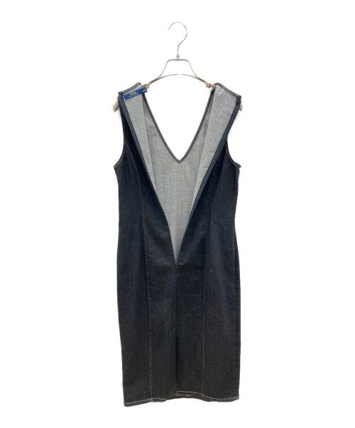 POLO RALPH LAUREN（ポロ・ラルフローレン）POLO RALPH LAUREN (ポロ・ラルフローレン) ノースリーブワンピース　デニム地 ブラック サイズ:165/92Aの古着・服飾アイテム