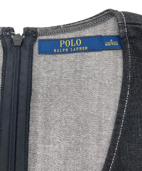 POLO RALPH LAUREN（ポロ・ラルフローレン）POLO RALPH LAUREN (ポロ・ラルフローレン) ノースリーブワンピース　デニム地 ブラック サイズ:165/92Aの古着・服飾アイテム
