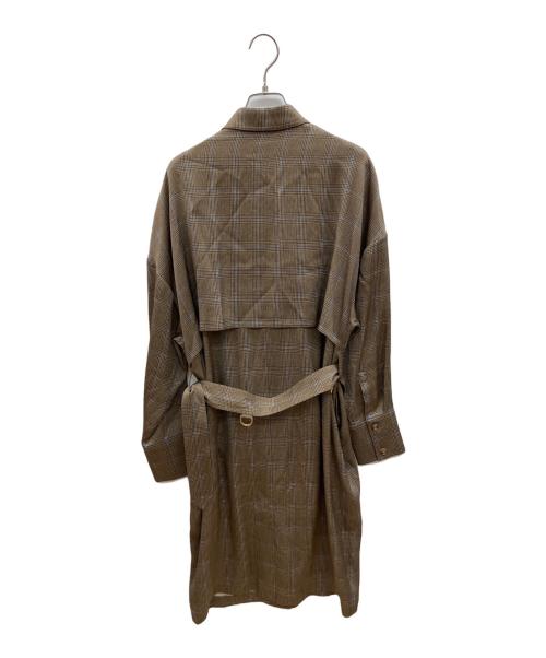 BURBERRY LONDON（バーバリーロンドン）BURBERRY LONDON (バーバリーロンドン) シャツワンピース ブラウン×ブルー サイズ:US/8の古着・服飾アイテム