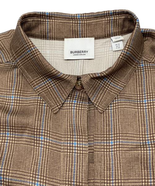BURBERRY LONDON（バーバリーロンドン）BURBERRY LONDON (バーバリーロンドン) シャツワンピース ブラウン×ブルー サイズ:US/8の古着・服飾アイテム