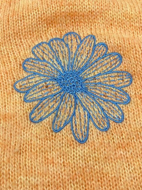 Mardi Mercredi（マルディメクルディ）Mardi Mercredi (マルディメクルディ) 厚手カーディガン オレンジ サイズ:ONE SIZEの古着・服飾アイテム