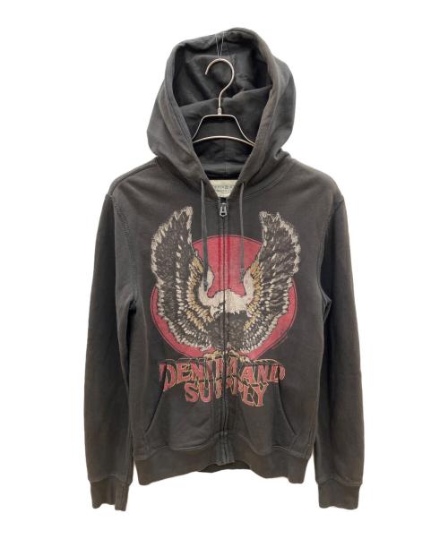 Denim & Supply Ralph Lauren（デニム＆サプライ ラルフローレン）Denim & Supply Ralph Lauren (デニム＆サプライ ラルフローレン) ジップパーカー　Y2K ブラウン サイズ:Sの古着・服飾アイテム