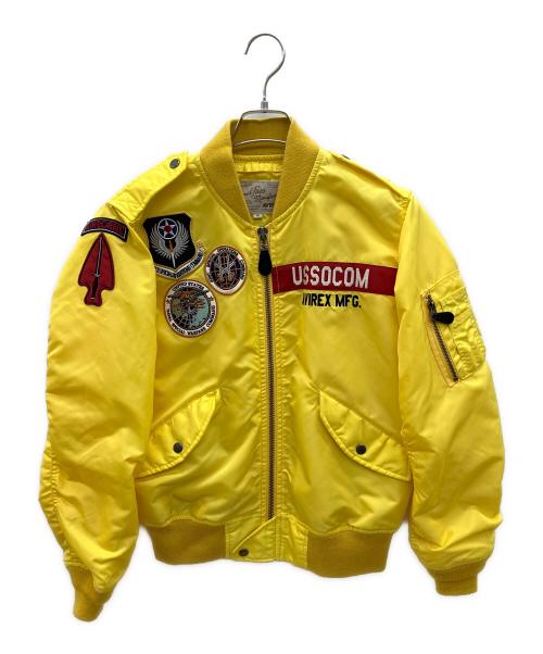 AVIREX（アヴィレックス）AVIREX (アヴィレックス) フライトジャケット イエロー サイズ:Ｍの古着・服飾アイテム