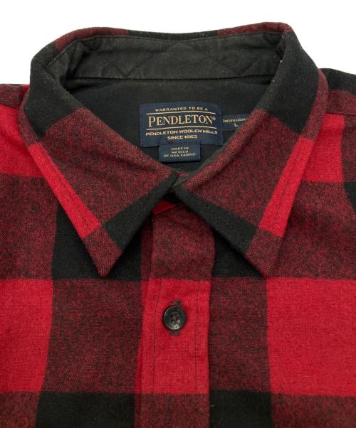 PENDLETON（ペンドルトン）PENDLETON (ペンドルトン) 長袖シャツ レッド×ブラック サイズ:Lの古着・服飾アイテム