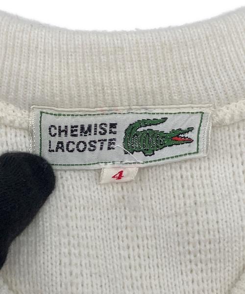 CHEMISE LACOSTE（シュミーズ ラコステ）CHEMISE LACOSTE (シュミーズ ラコステ) 70sニットベスト　古着 ホワイト サイズ:4の古着・服飾アイテム