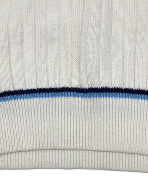 CHEMISE LACOSTE（シュミーズ ラコステ）CHEMISE LACOSTE (シュミーズ ラコステ) 70sニットベスト　古着 ホワイト サイズ:4の古着・服飾アイテム