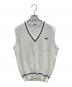 CHEMISE LACOSTE（シュミーズ ラコステ）の古着「70sニットベスト　古着」｜ホワイト