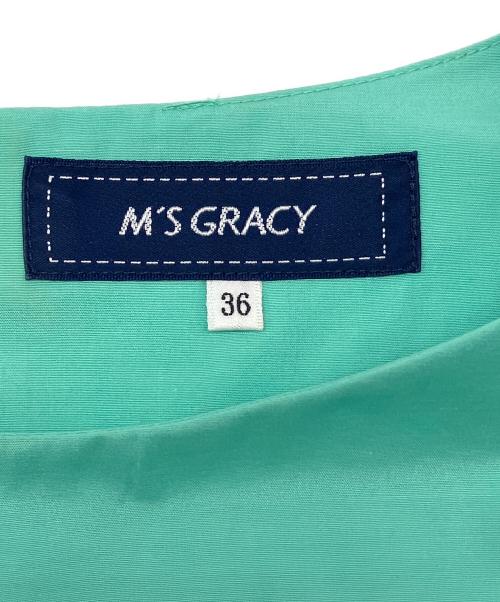 M'S GRACY（エムズグレイシー）M'S GRACY (エムズグレイシー) ノースリーブ・キャミソールワンピース グリーン サイズ:36の古着・服飾アイテム