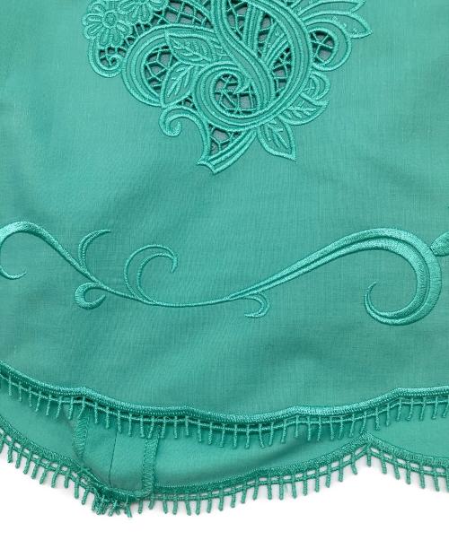 M'S GRACY（エムズグレイシー）M'S GRACY (エムズグレイシー) ノースリーブ・キャミソールワンピース グリーン サイズ:36の古着・服飾アイテム