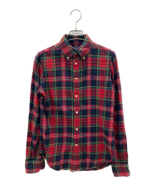 POLO RALPH LAUREN（ポロ・ラルフローレン）POLO RALPH LAUREN (ポロ・ラルフローレン) 長袖シャツ レッド×ネイビー サイズ:XSの古着・服飾アイテム