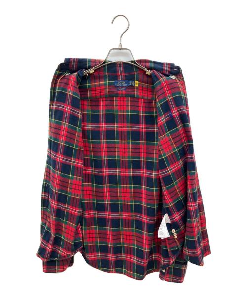 POLO RALPH LAUREN（ポロ・ラルフローレン）POLO RALPH LAUREN (ポロ・ラルフローレン) 長袖シャツ レッド×ネイビー サイズ:XSの古着・服飾アイテム