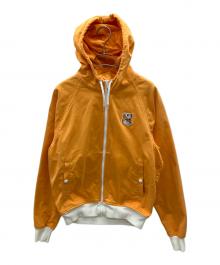 maison kitsune（メゾンキツネ）の古着「ジップパーカー」｜オレンジ