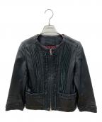 Sov.ソブ）の古着「シングルライダースジャケット」｜ブラック