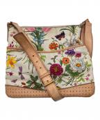 GUCCIグッチ）の古着「ショルダーバッグ　フローラ」｜アイボリー×ベージュ