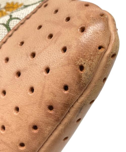 GUCCI（グッチ）GUCCI (グッチ) ショルダーバッグ　フローラ アイボリー×ベージュの古着・服飾アイテム