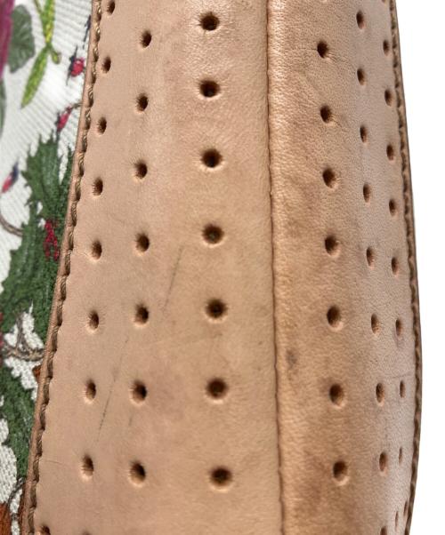GUCCI（グッチ）GUCCI (グッチ) ショルダーバッグ　フローラ アイボリー×ベージュの古着・服飾アイテム