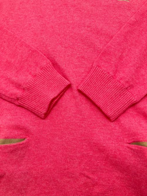 BURBERRY BLUE LABEL（バーバリー ブルー レーベル）BURBERRY BLUE LABEL (バーバリー ブルー レーベル) 薄手ニット ピンク×ベージュ サイズ:38の古着・服飾アイテム