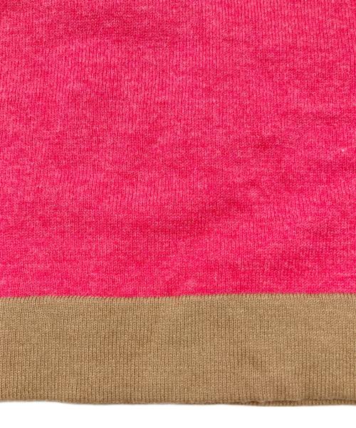 BURBERRY BLUE LABEL（バーバリー ブルー レーベル）BURBERRY BLUE LABEL (バーバリー ブルー レーベル) 薄手ニット ピンク×ベージュ サイズ:38の古着・服飾アイテム