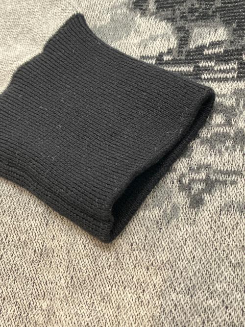 Schott（ショット）Schott (ショット) 厚手ニット グレー×ブラック サイズ:XLの古着・服飾アイテム