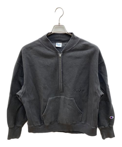 Champion（チャンピオン）Champion (チャンピオン) ハーフジップスウェット　ハーフジップリバースウィーブ グレー サイズ:Ｍの古着・服飾アイテム