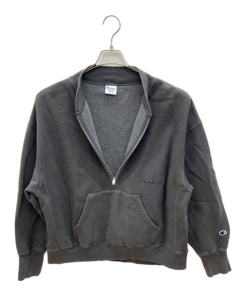 Champion（チャンピオン）Champion (チャンピオン) ハーフジップスウェット　ハーフジップリバースウィーブ グレー サイズ:Ｍの古着・服飾アイテム