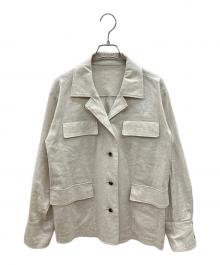 L'EQUIPE（レキップ）の古着「テンセルリネンストレッチジャケット」｜アイボリー